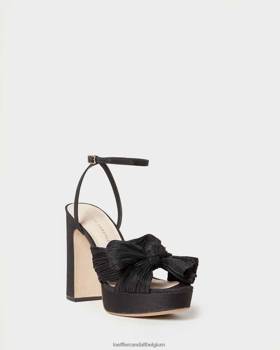 chaussures Loeffler Randall talon à plateforme natalia noir femmes 04V42L23