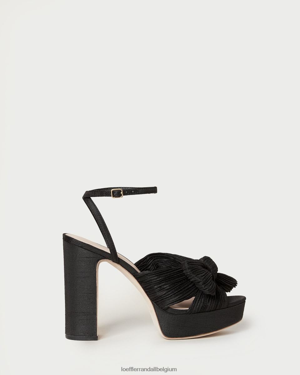 chaussures Loeffler Randall talon à plateforme natalia noir femmes 04V42L23