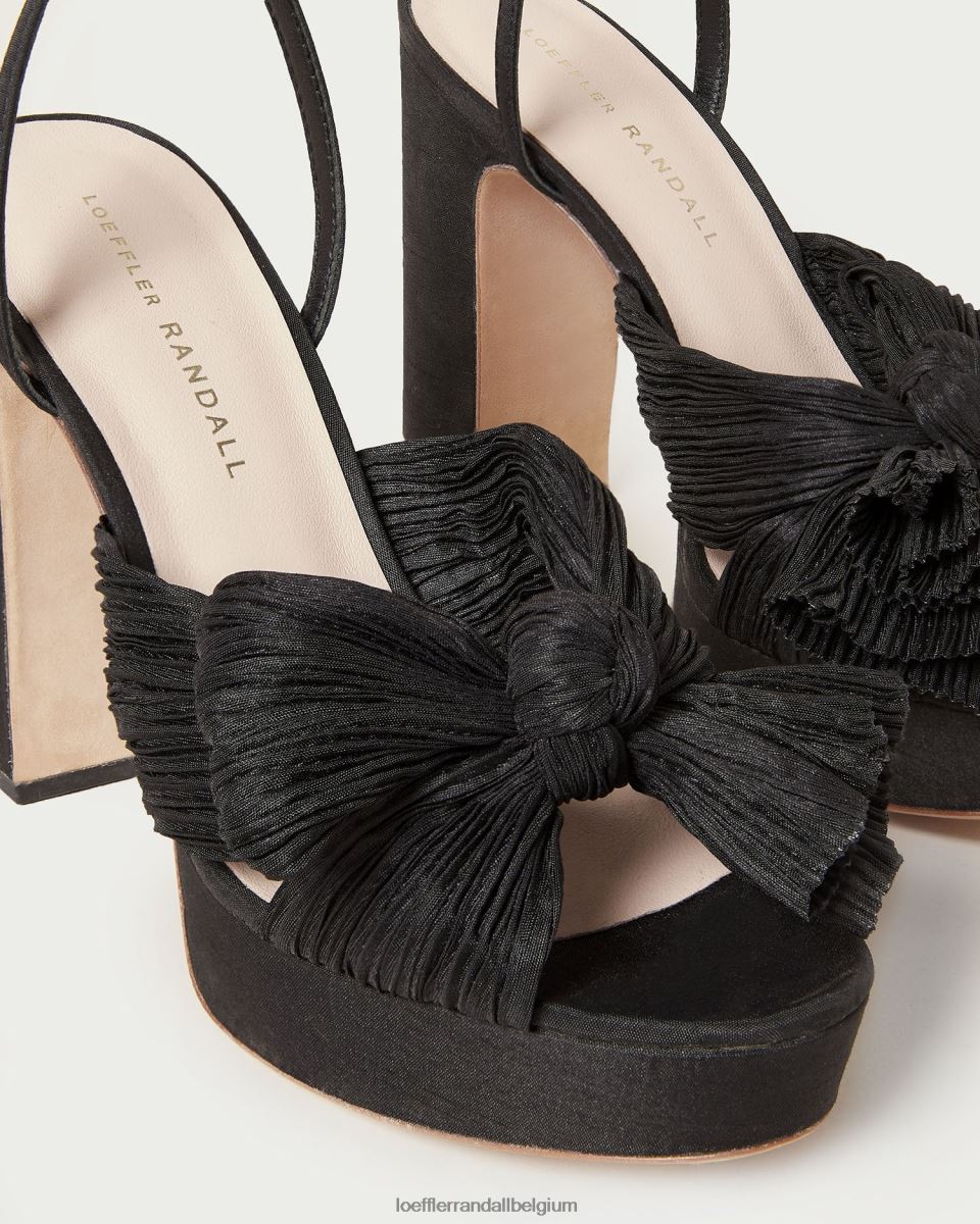 chaussures Loeffler Randall talon à plateforme natalia noir femmes 04V42L23