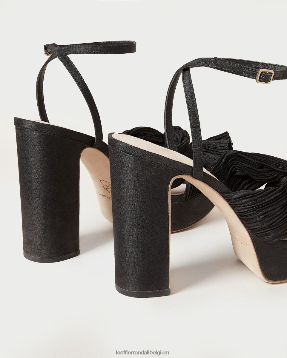 chaussures Loeffler Randall talon à plateforme natalia noir femmes 04V42L23