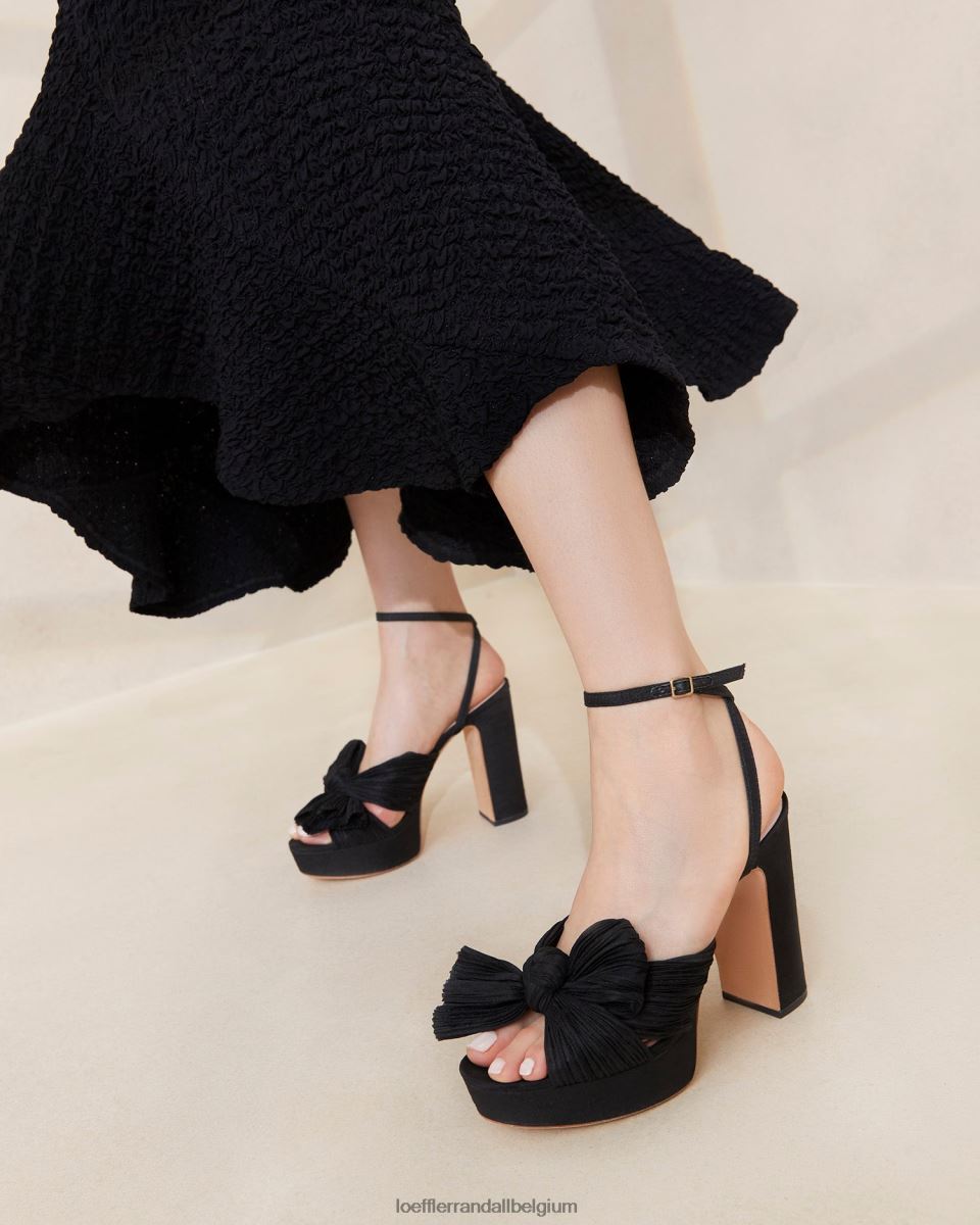 chaussures Loeffler Randall talon à plateforme natalia noir femmes 04V42L23