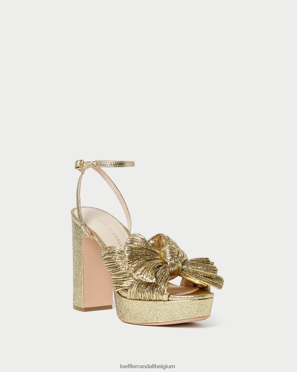 chaussures Loeffler Randall talon à plateforme natalia oro femmes 04V42L89