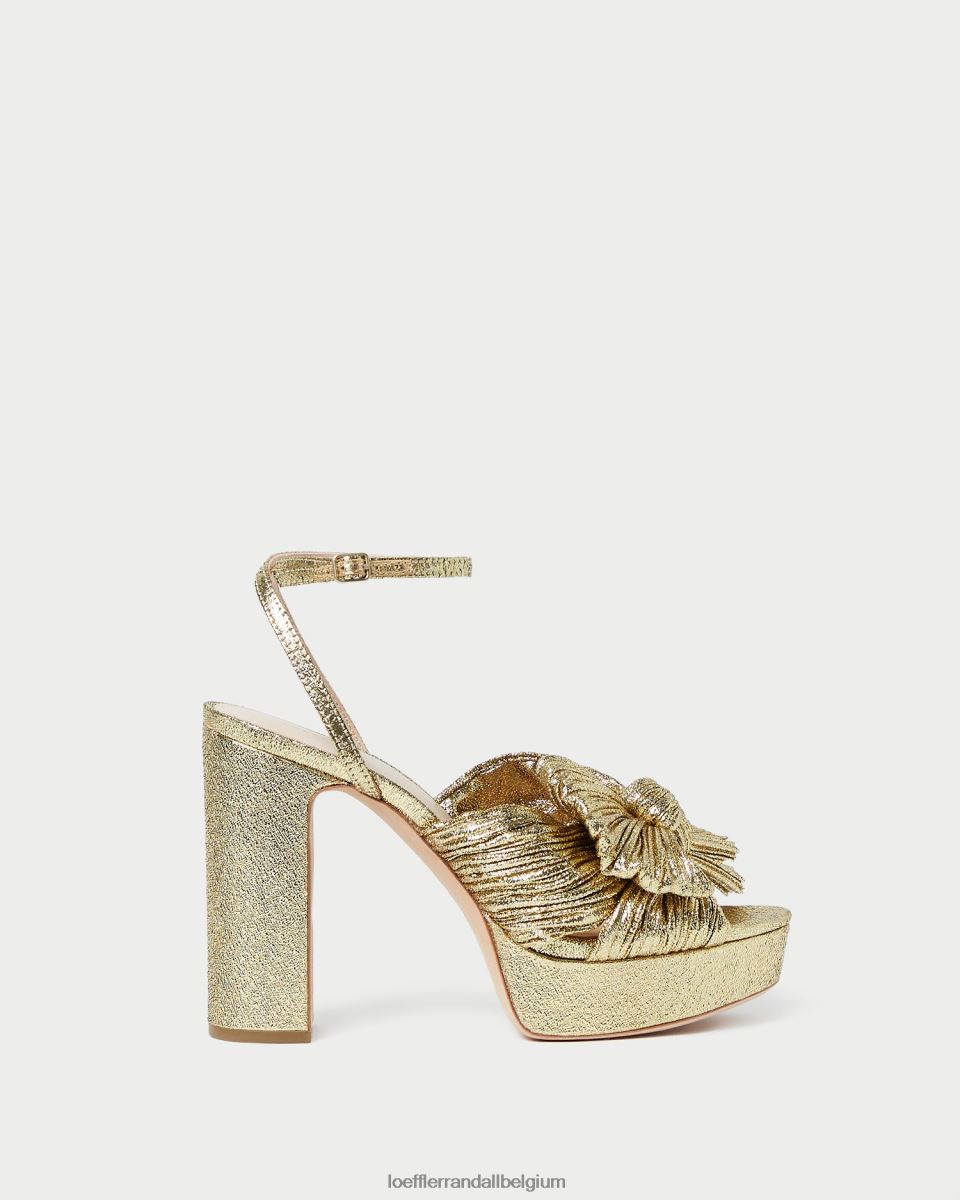 chaussures Loeffler Randall talon à plateforme natalia oro femmes 04V42L89