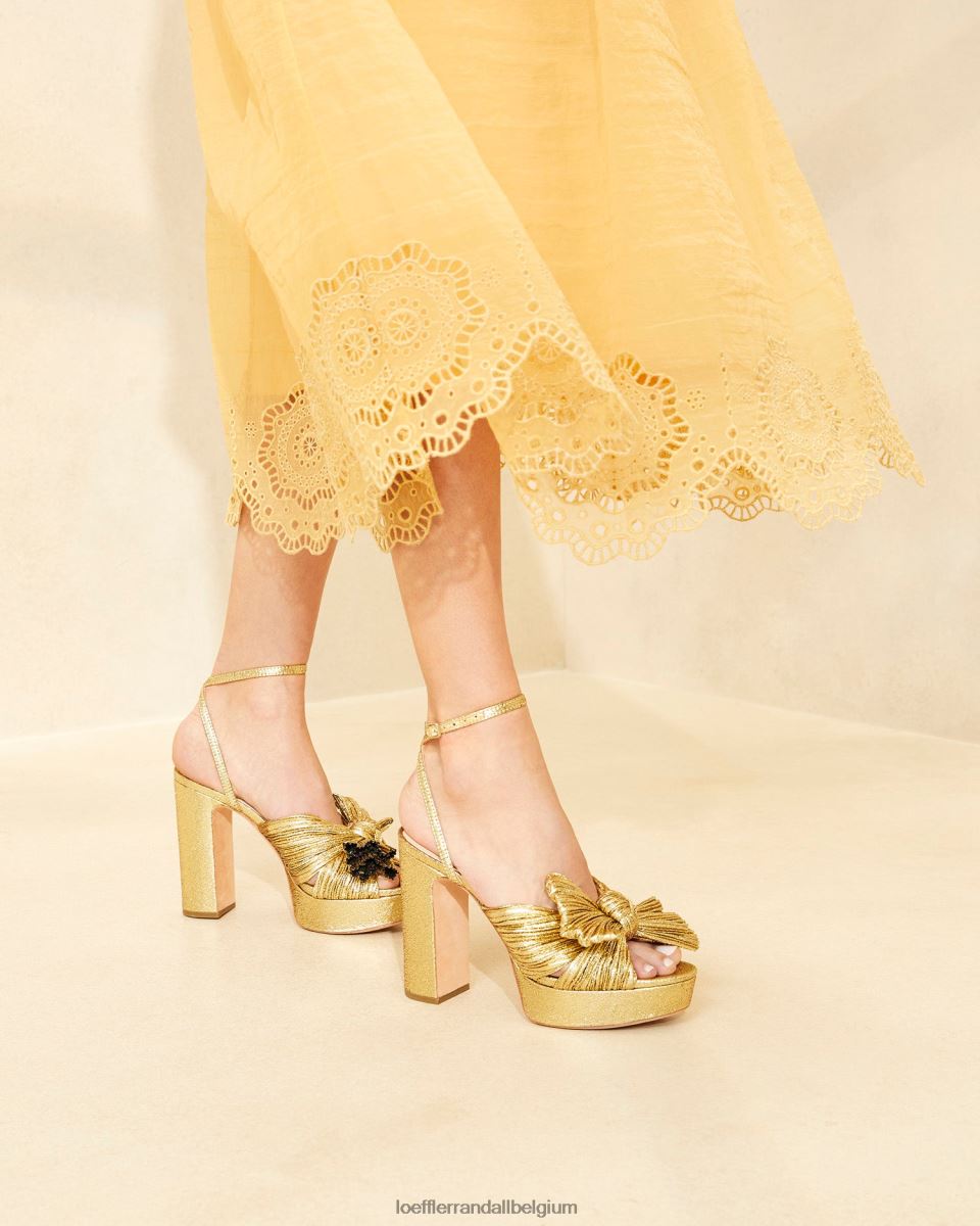 chaussures Loeffler Randall talon à plateforme natalia oro femmes 04V42L89
