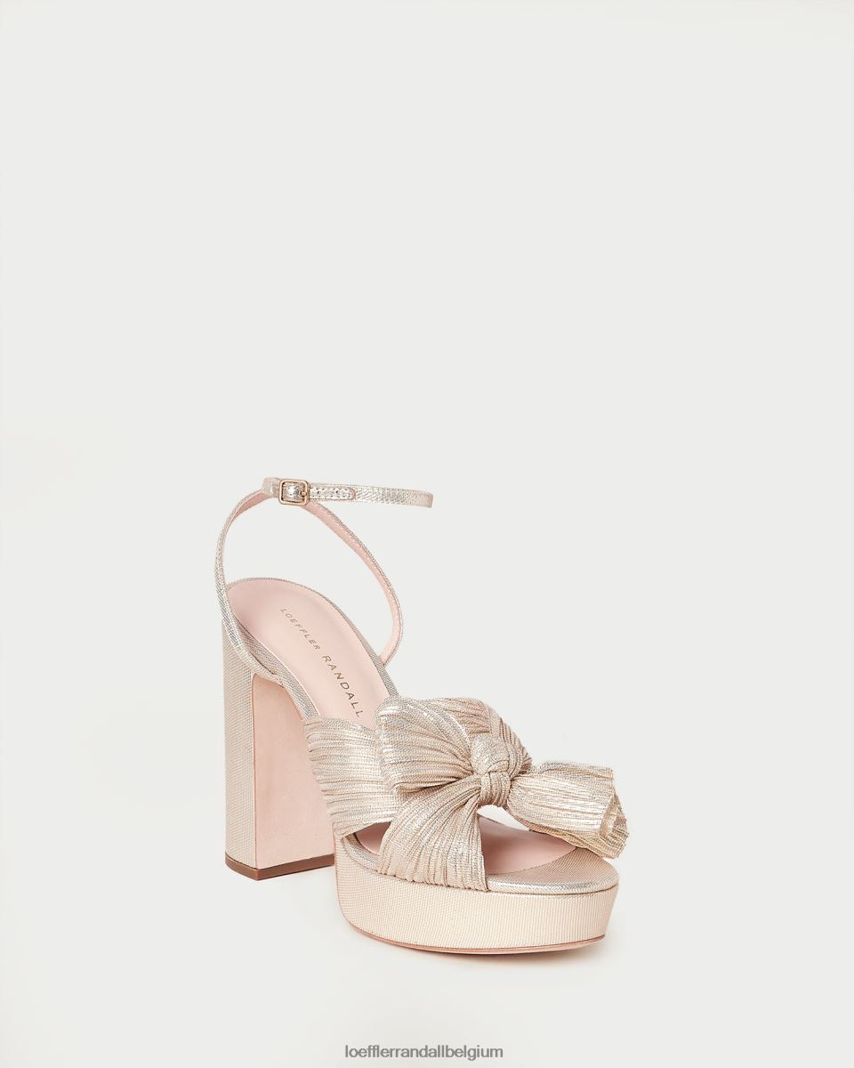 chaussures Loeffler Randall talon à plateforme natalia platine femmes 04V42L16