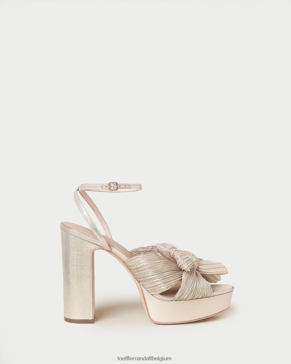 chaussures Loeffler Randall talon à plateforme natalia platine femmes 04V42L16