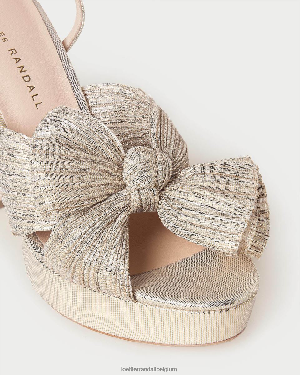 chaussures Loeffler Randall talon à plateforme natalia platine femmes 04V42L16