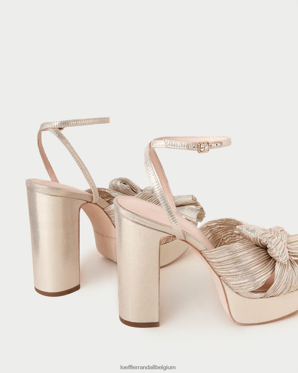 chaussures Loeffler Randall talon à plateforme natalia platine femmes 04V42L16
