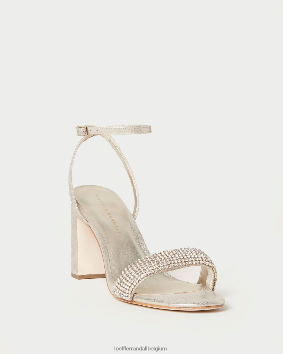 chaussures Loeffler Randall talon shay en strass cappuccino femmes 04V42L26