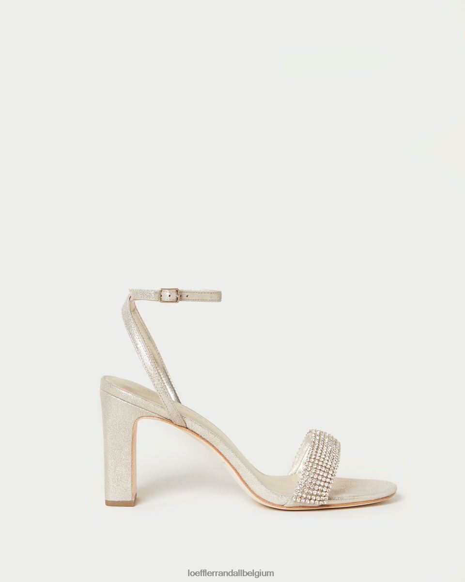 chaussures Loeffler Randall talon shay en strass cappuccino femmes 04V42L26