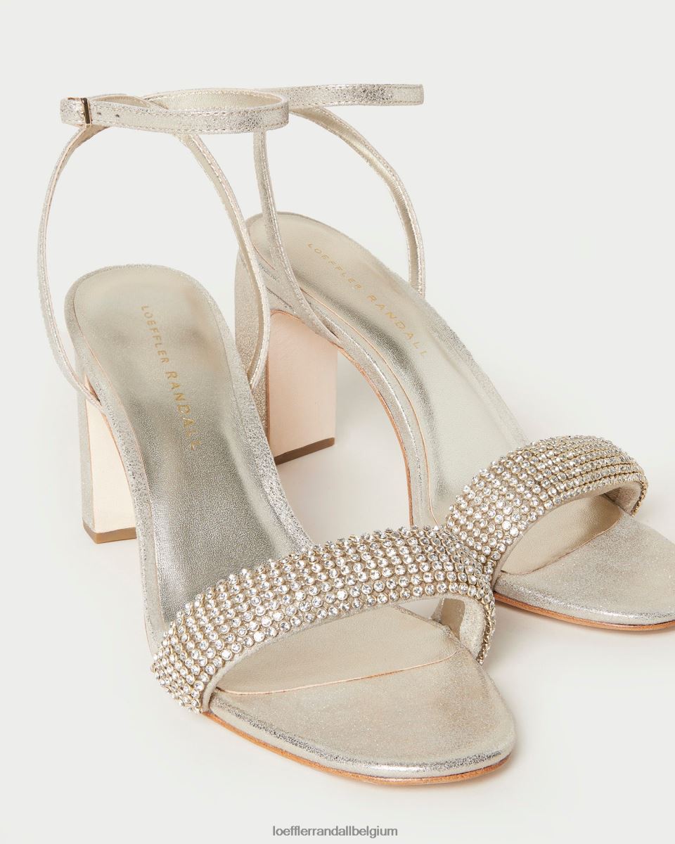 chaussures Loeffler Randall talon shay en strass cappuccino femmes 04V42L26