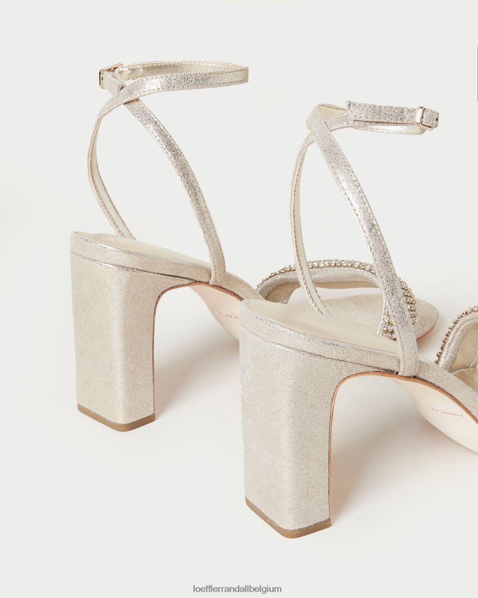 chaussures Loeffler Randall talon shay en strass cappuccino femmes 04V42L26