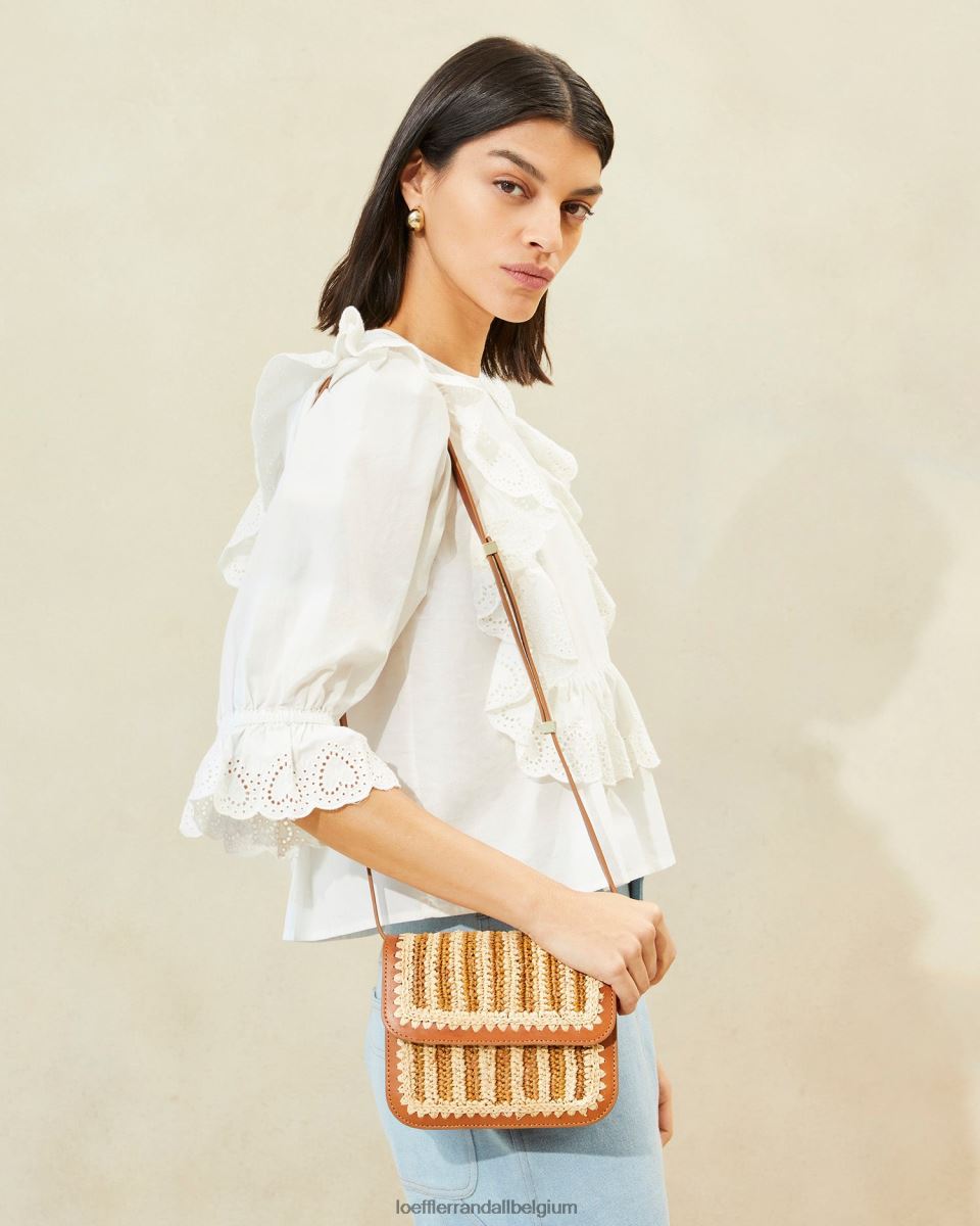 Sacs Loeffler Randall sac à bandoulière au crochet Kenton naturel/marron/cognac femmes 04V42L328