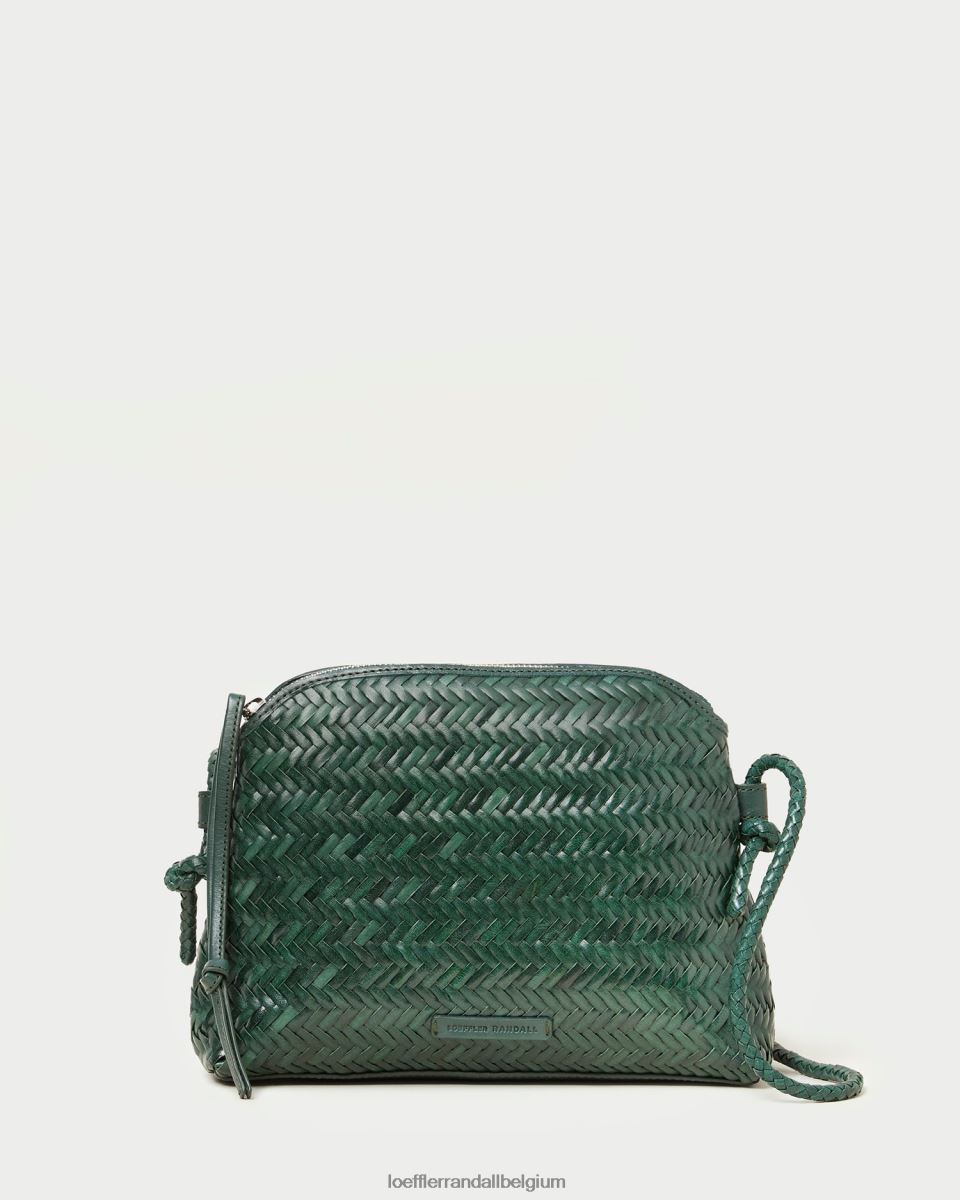 Sacs Loeffler Randall sac à bandoulière tissé Mallory forêt femmes 04V42L326