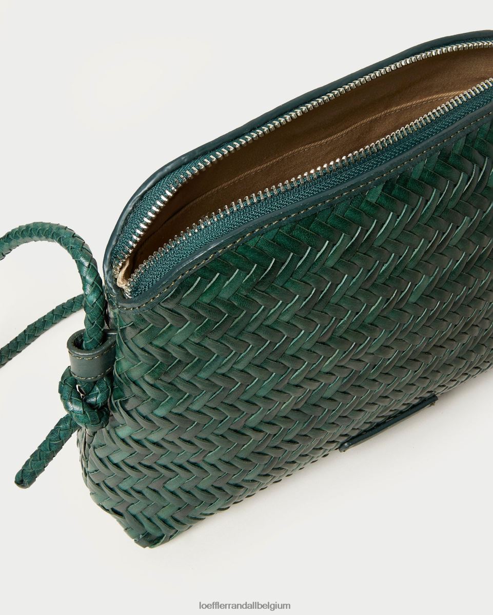 Sacs Loeffler Randall sac à bandoulière tissé Mallory forêt femmes 04V42L326