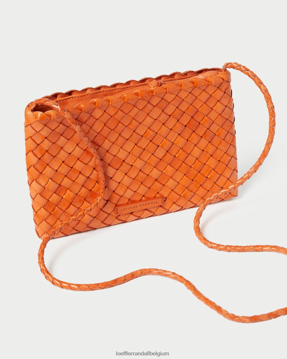Sacs Loeffler Randall sac à bandoulière tissé marison Tangerine femmes 04V42L329