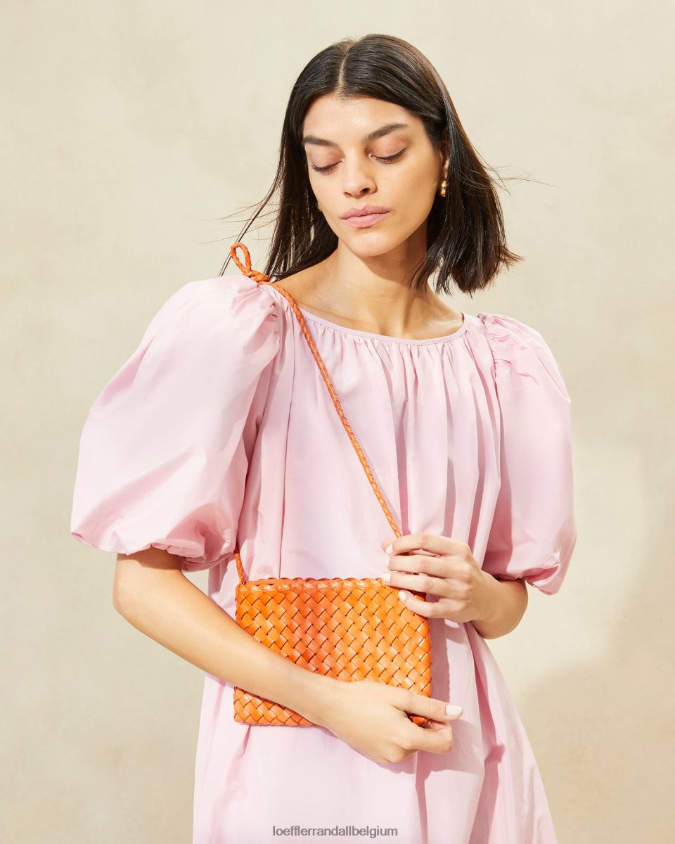 Sacs Loeffler Randall sac à bandoulière tissé marison Tangerine femmes 04V42L329