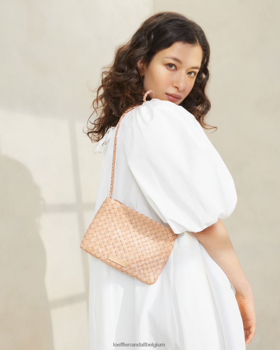 Sacs Loeffler Randall sac à bandoulière tissé marison sable du désert femmes 04V42L325
