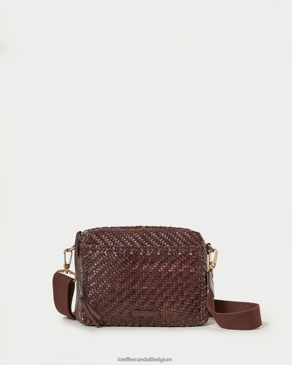 Sacs Loeffler Randall sac photo tressé Patricia chocolat femmes 04V42L327