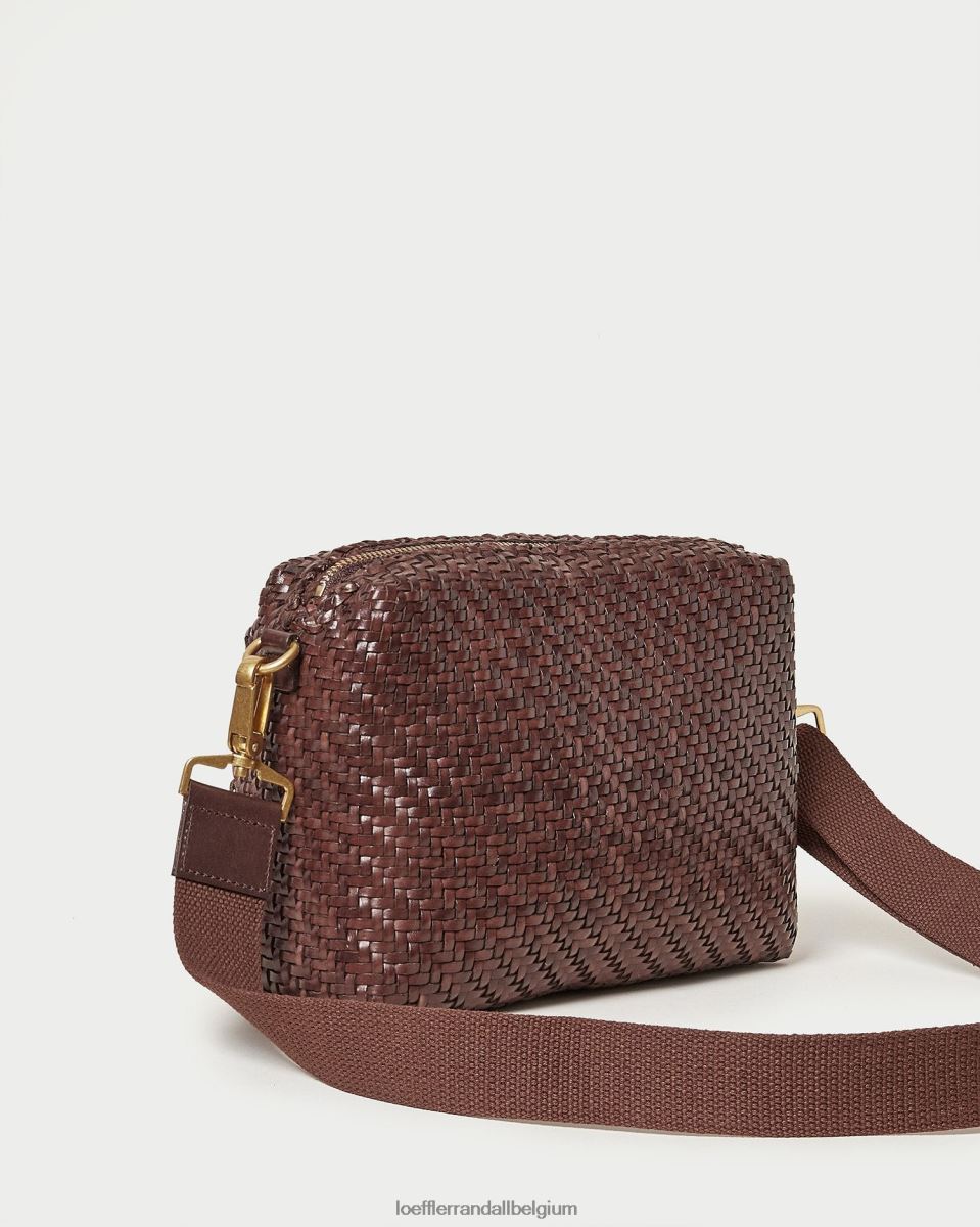 Sacs Loeffler Randall sac photo tressé Patricia chocolat femmes 04V42L327