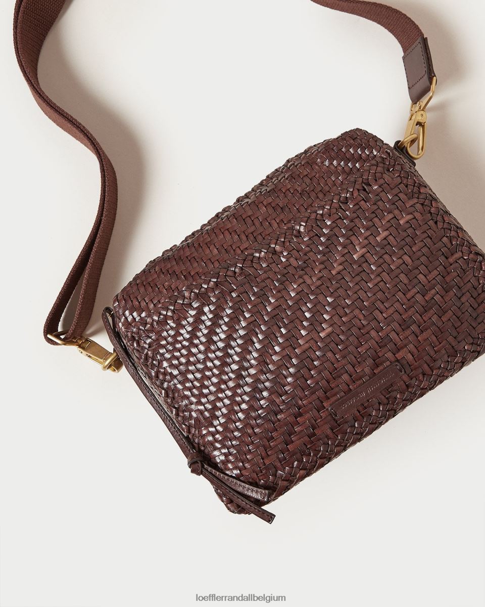 Sacs Loeffler Randall sac photo tressé Patricia chocolat femmes 04V42L327