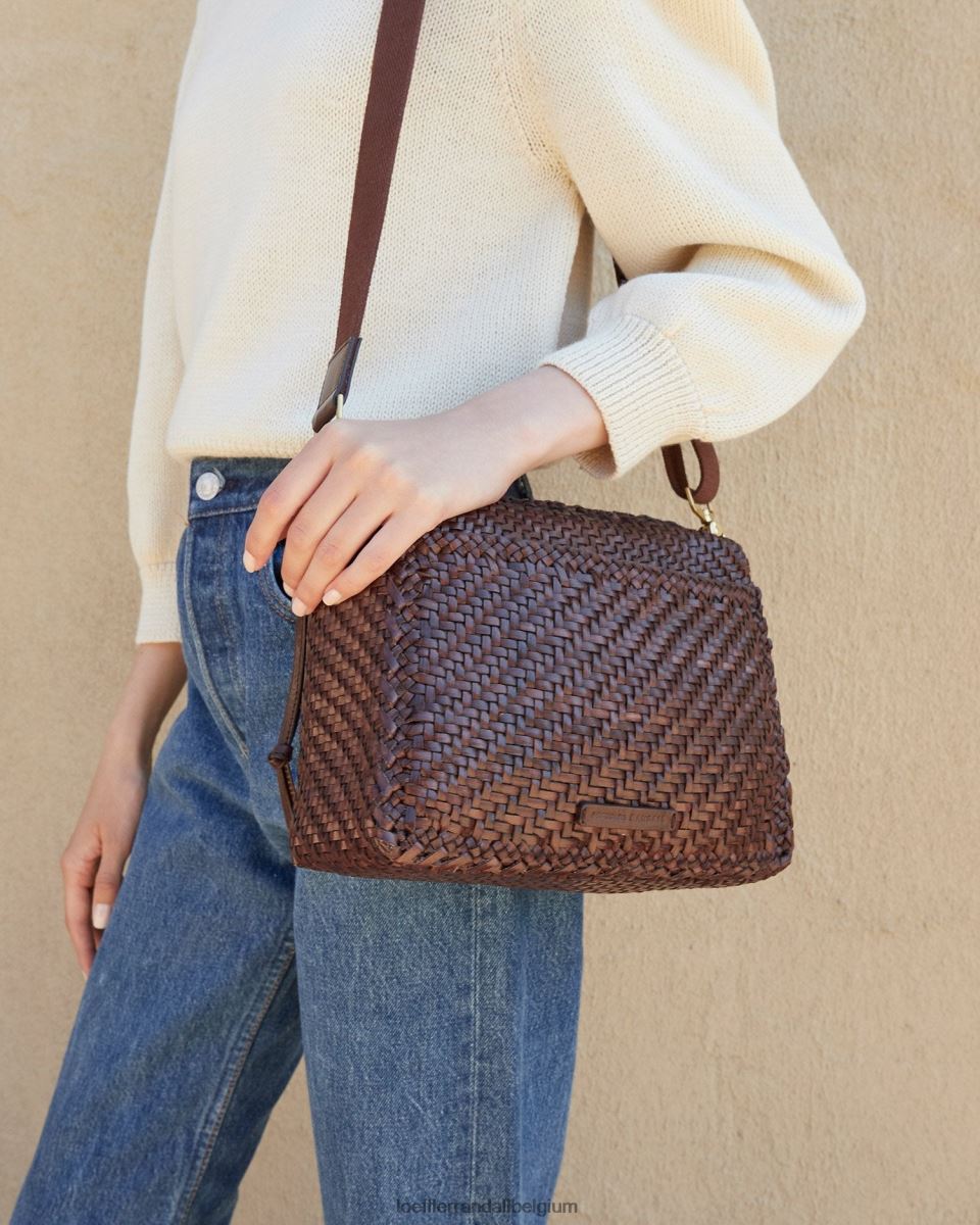 Sacs Loeffler Randall sac photo tressé Patricia chocolat femmes 04V42L327
