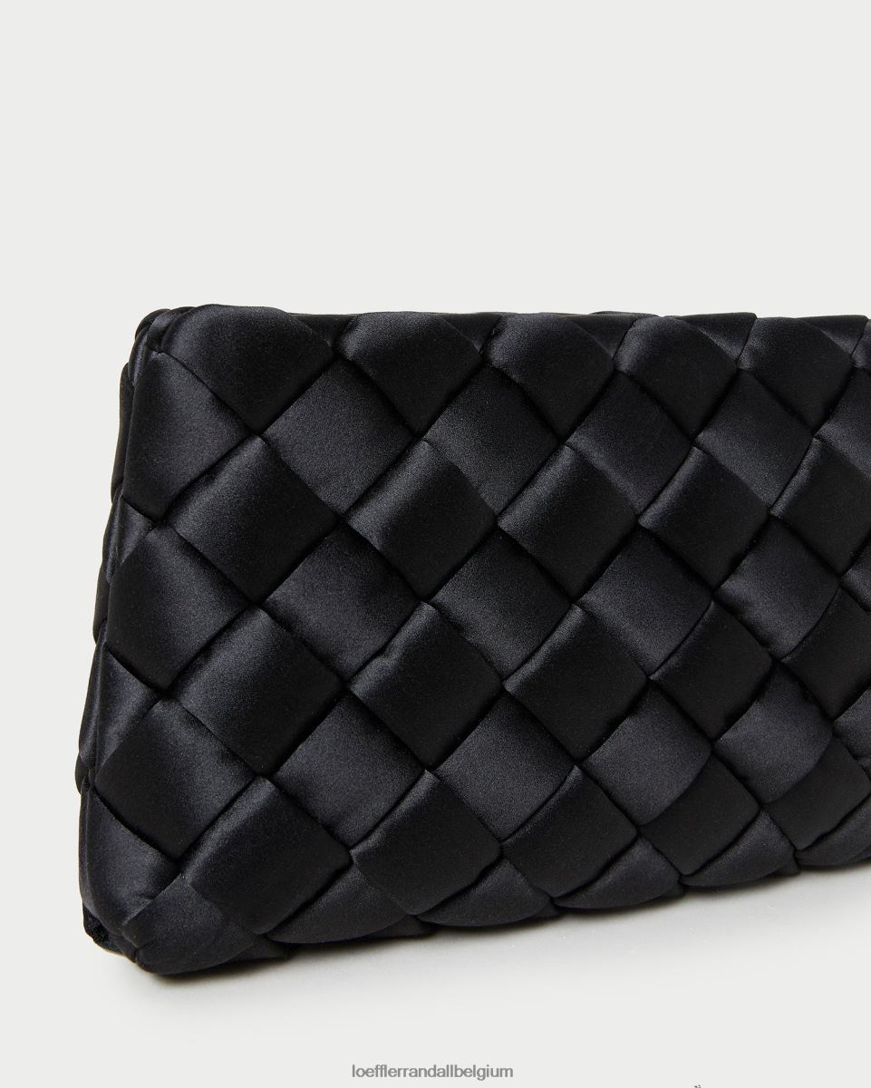 Sacs Loeffler Randall aviva pochette bouffante tissée noir femmes 04V42L355