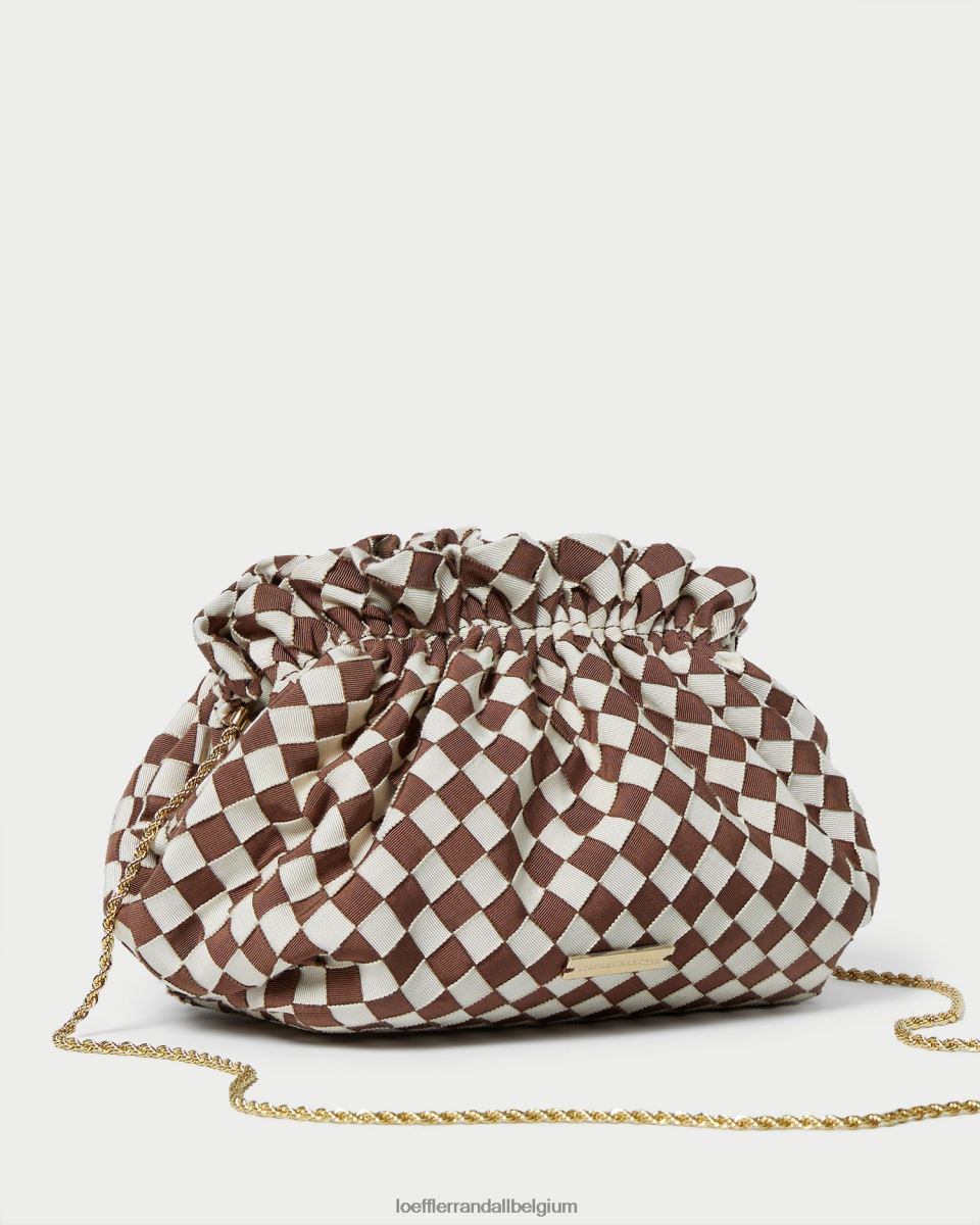 Sacs Loeffler Randall mini pochette willa marron/crème femmes 04V42L383