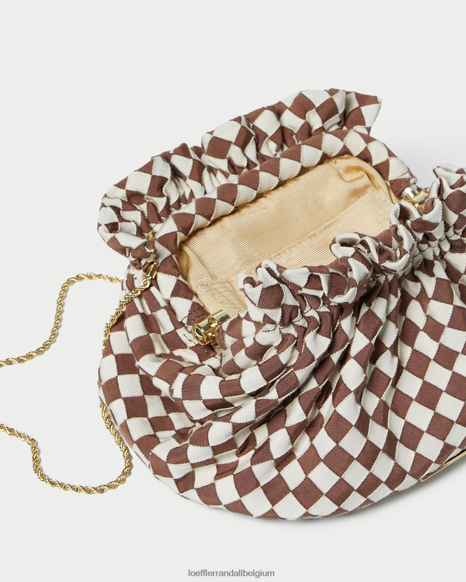 Sacs Loeffler Randall mini pochette willa marron/crème femmes 04V42L383