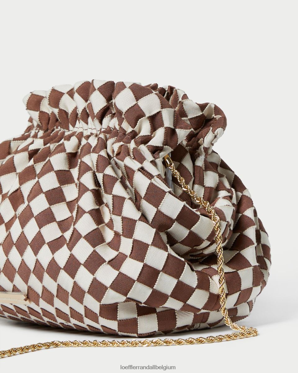 Sacs Loeffler Randall mini pochette willa marron/crème femmes 04V42L383