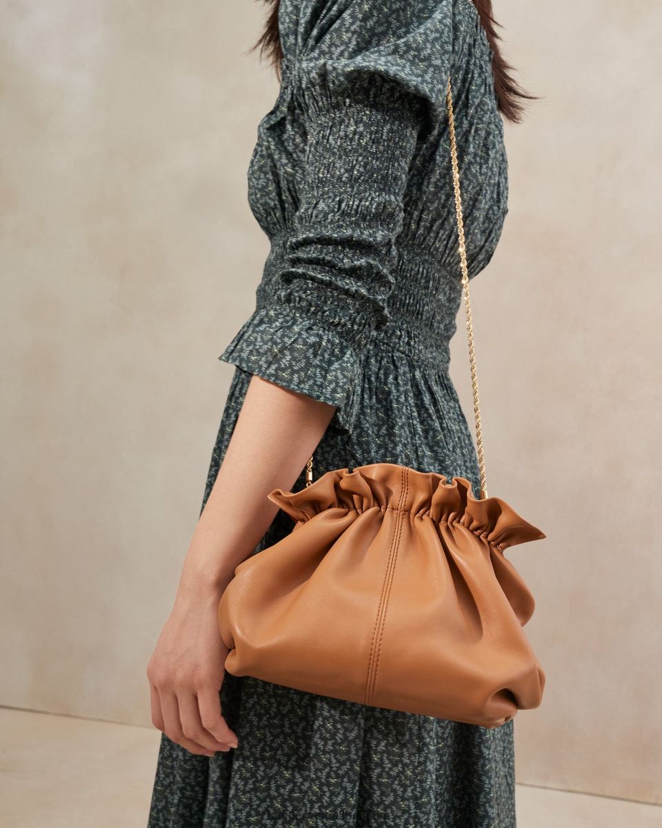 Sacs Loeffler Randall mini pochette willa sable foncé femmes 04V42L347