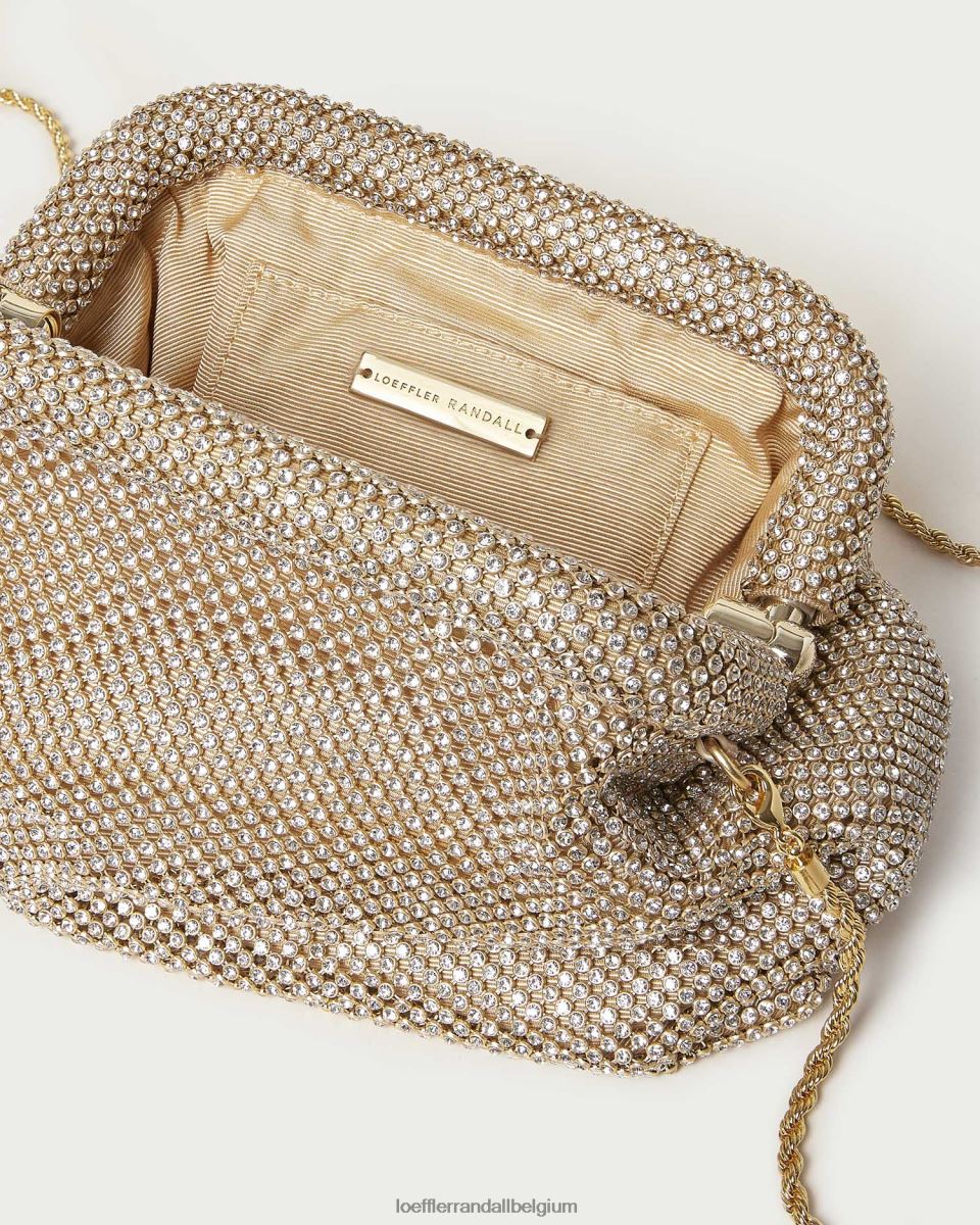 Sacs Loeffler Randall pochette à cadre en diamant doreen or femmes 04V42L337