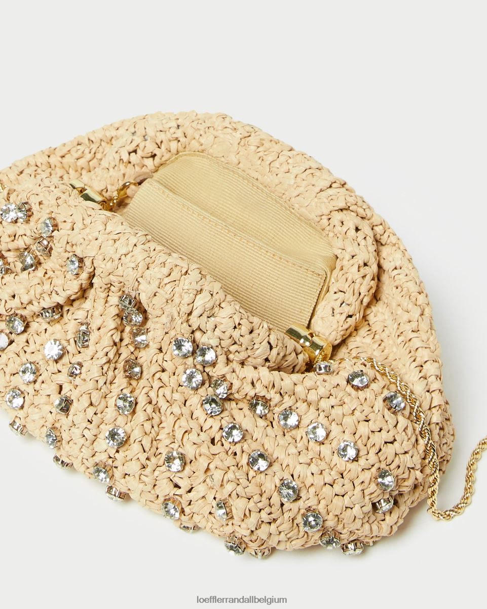 Sacs Loeffler Randall pochette à dôme Bailey naturel/clair femmes 04V42L389