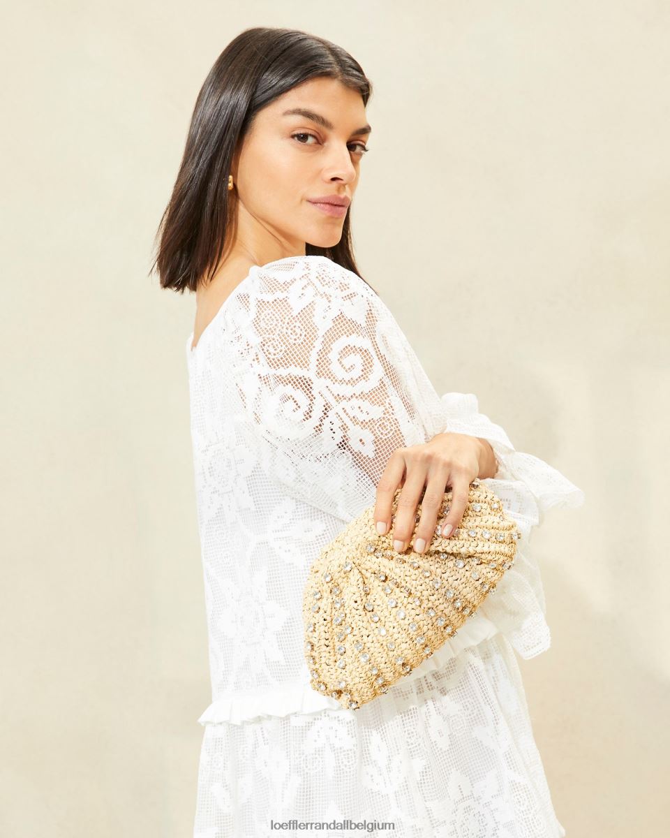 Sacs Loeffler Randall pochette à dôme Bailey naturel/clair femmes 04V42L389
