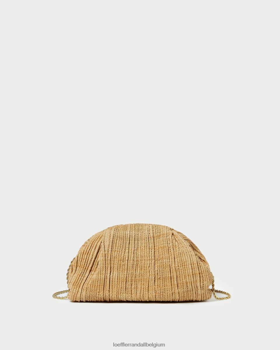 Sacs Loeffler Randall pochette dôme plissée Bailey naturel femmes 04V42L367
