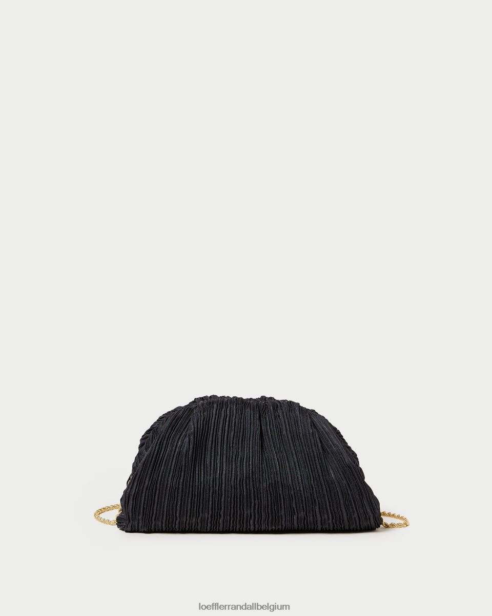 Sacs Loeffler Randall pochette dôme plissée Bailey noir femmes 04V42L354