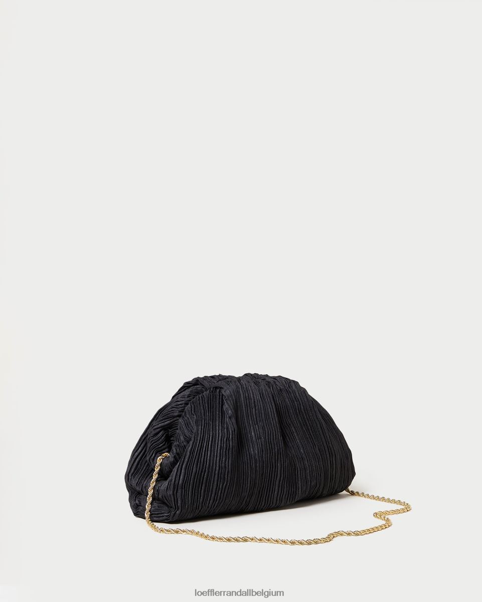 Sacs Loeffler Randall pochette dôme plissée Bailey noir femmes 04V42L354