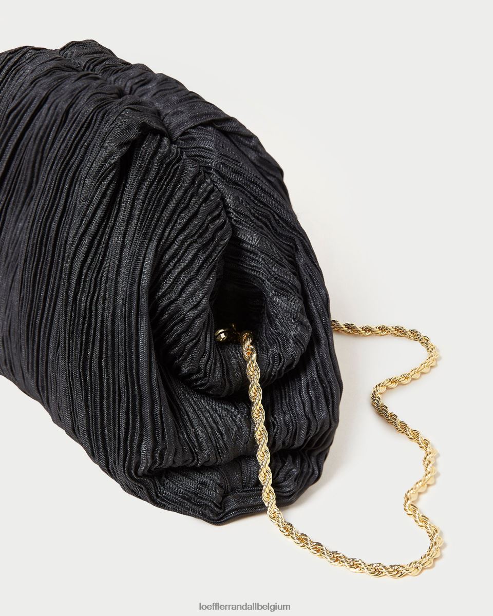 Sacs Loeffler Randall pochette dôme plissée Bailey noir femmes 04V42L354