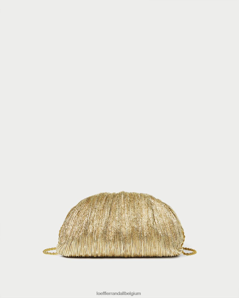 Sacs Loeffler Randall pochette dôme plissée Bailey oro femmes 04V42L397