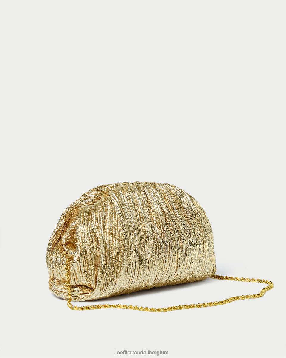 Sacs Loeffler Randall pochette dôme plissée Bailey oro femmes 04V42L397