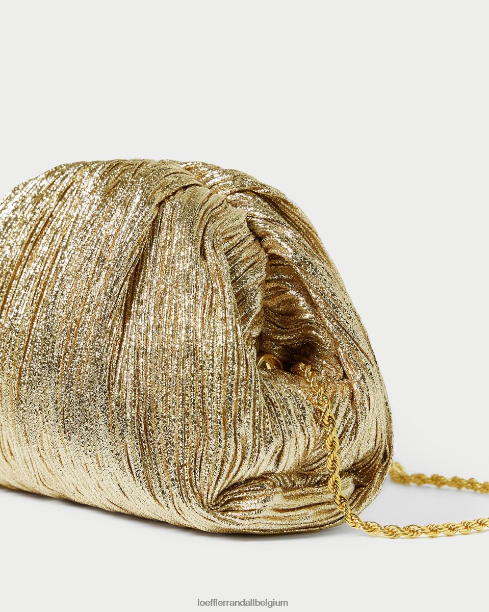 Sacs Loeffler Randall pochette dôme plissée Bailey oro femmes 04V42L397