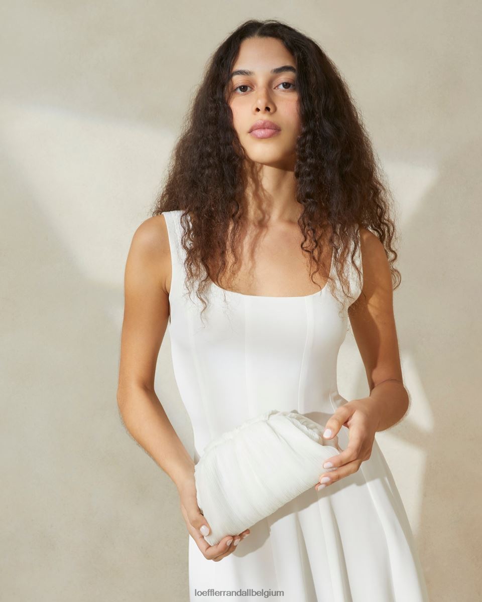 Sacs Loeffler Randall pochette dôme plissée Bailey perle femmes 04V42L360