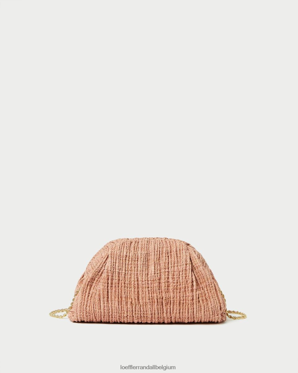 Sacs Loeffler Randall pochette dôme plissée Bailey rougir femmes 04V42L387