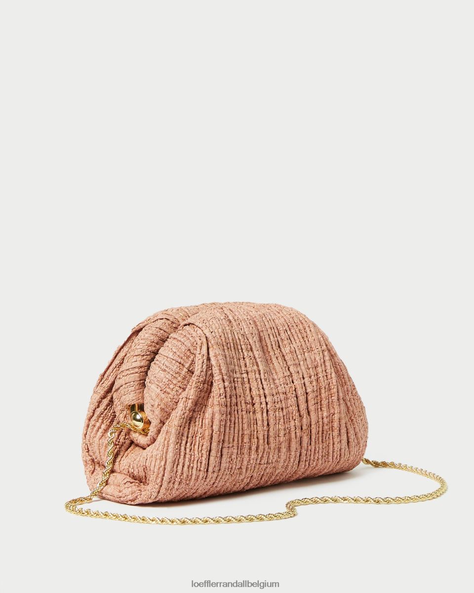 Sacs Loeffler Randall pochette dôme plissée Bailey rougir femmes 04V42L387