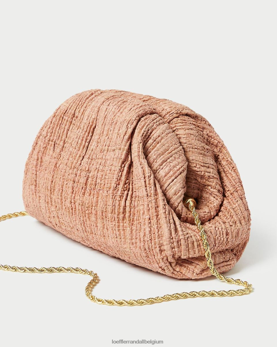 Sacs Loeffler Randall pochette dôme plissée Bailey rougir femmes 04V42L387