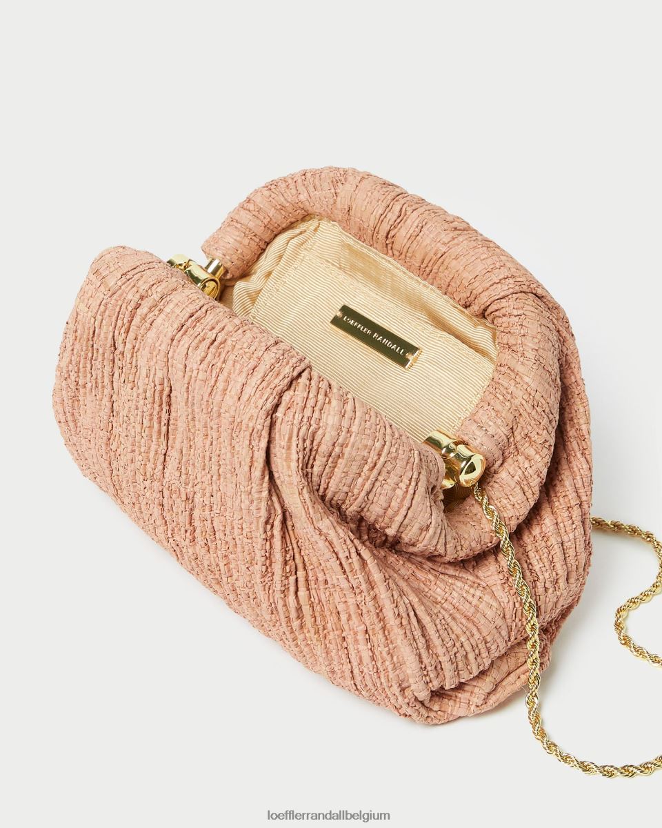 Sacs Loeffler Randall pochette dôme plissée Bailey rougir femmes 04V42L387