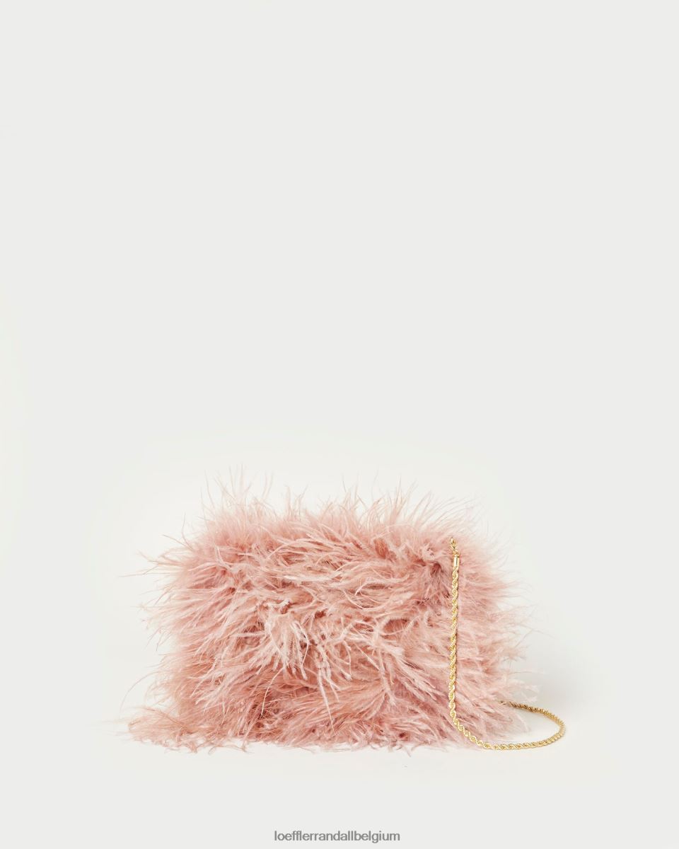 Sacs Loeffler Randall pochette mini plumes zahara rougir femmes 04V42L343