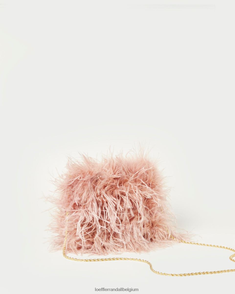 Sacs Loeffler Randall pochette mini plumes zahara rougir femmes 04V42L343