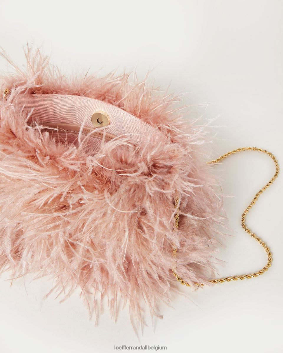 Sacs Loeffler Randall pochette mini plumes zahara rougir femmes 04V42L343