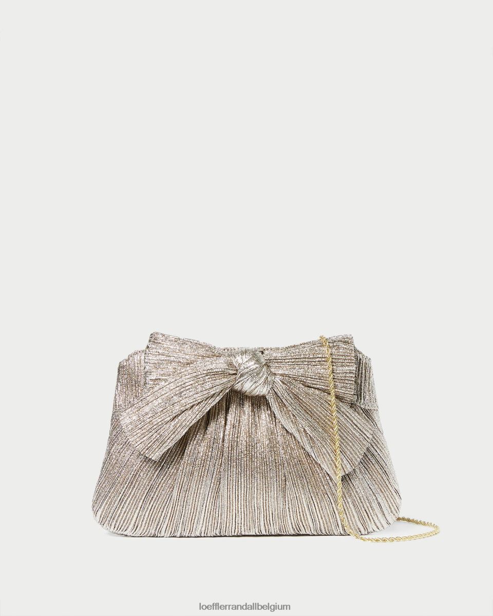 Sacs Loeffler Randall pochette à nœud Rayne Champagne femmes 04V42L394